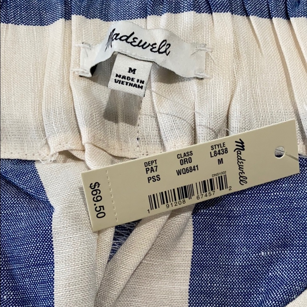 Madewell Huston Pull-On Crop Pants in Stripe - Picture 7 of 9